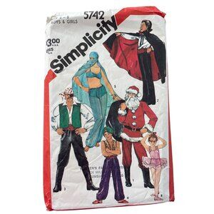 Simplicity 5742 Pattern Size 6-8 Harem Santa Genie Vampire Ballerina Costume CUT